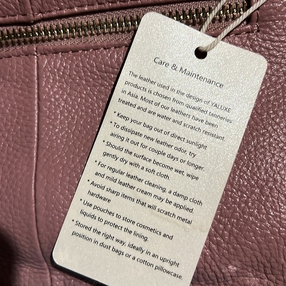 YALUXE Leather Wristlet Clutch Wallet Purse Envelope Style Crossbody Bag Pink - Picture 8 of 8